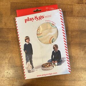 Mini Toy Storage Bag - Cream with Colorful Accents